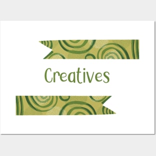 Creatives - Green Ribbons Design GC-108-3 Posters and Art